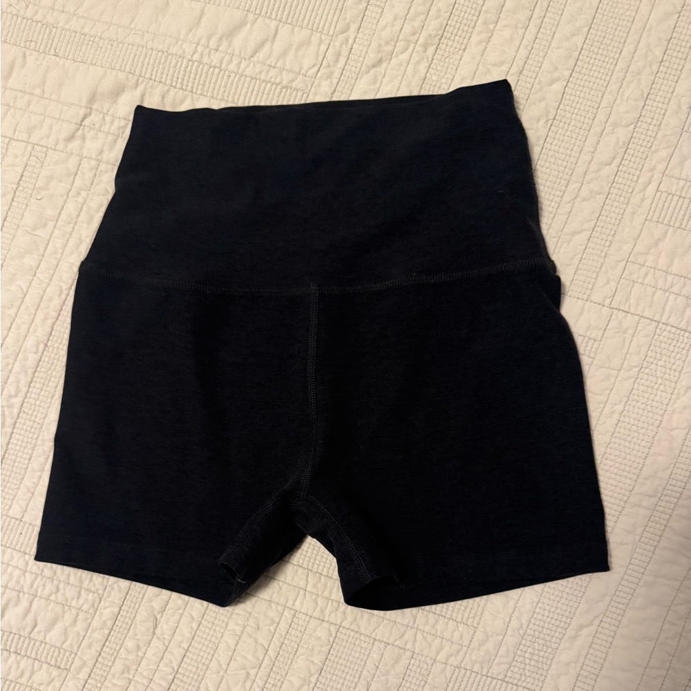 Beyond Yoga Black Bike Shorts with Wide Waistband